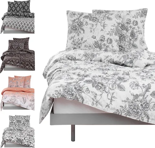 Bettwäsche Bettgarnitur Bettbezug Baumwolle 135x200 155x220 200x200 200x220 Modern, Größe:200 x 200 cm, Design Bettwäsche:Heather D25