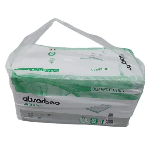 Absorbeo EXTRA Bettschutzunterlagen 30 Stück, Super Dry Effekt, Komplettschutz,