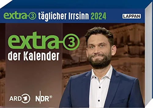 Extra 3 – Der Kalender 2024: Täglicher Irrsinn 2024 | Tischkalender zum Aufstellen und Abreißen |für Satire-Fans