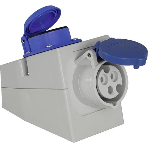 AS Schwabe 61449 CEE Wandsteckdose 16 A - Steckdosen & Buchsen – Robuste CEE Wandsteckdose mit IP44 Schutz, ideal für den Einsatz im Außenbereich oder in feuchten Umgebungen.