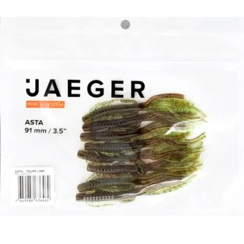 Jaeger Fishing Creature Baits zum Barschangeln 9,1cm Asta, Farbe:Taupe Lime