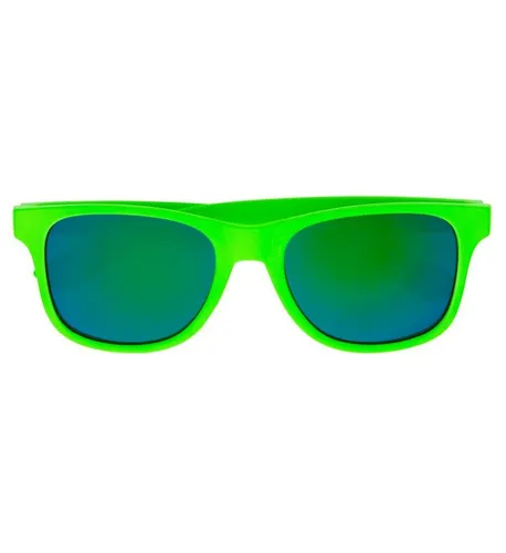 Widmann S.r.l. Verkleidungsmaske 80er Jahre Brille mit Revo Gläsern, Neon Grün