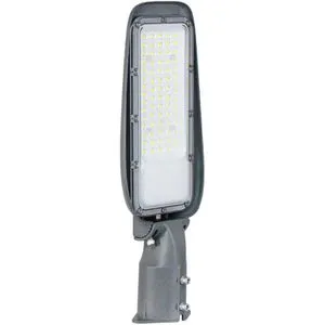 Luxula LED-Außenstrahler LX800132 - 100 W, 10.000 lm, grau - Straßenleuchte mit 100 Watt und 10.000 Lumen für optimale Ausleuchtung, strahlwassergeschützt (IP65) und stoßfest (IK08), ideal für Außenbereiche.