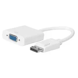 Displayport-VGA M-F, 15cm Weiß V1.2 Aktiv
