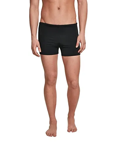 Urban Classics Herren Basic Swim Trunk Badehose, per Pack Schwarz (Black 00007), Small (Herstellergröße: S)