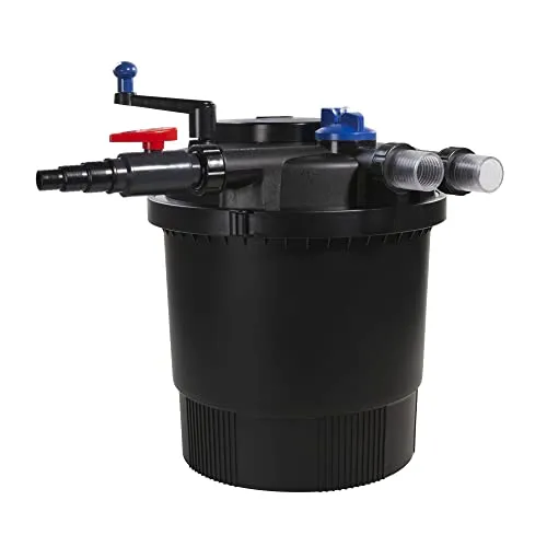 AquaForte GPF-20000 Druckfilter 36 Watt - Gartenteichfilter mit UV-C-Reinigung für kristallklares Wasser, geeignet für Zierteiche bis 40.000 Liter und einfache Wartung.
