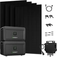 Powerness® Balkonkraftwerk NOAH 2000 mit Speicher 4096Wh - Balkonkraftwerk mit 2048Wh Speicher und 800W Wechselrichter, erweiterbare Kapazität durch einfaches Stapeln für optimale Energieversorgung.