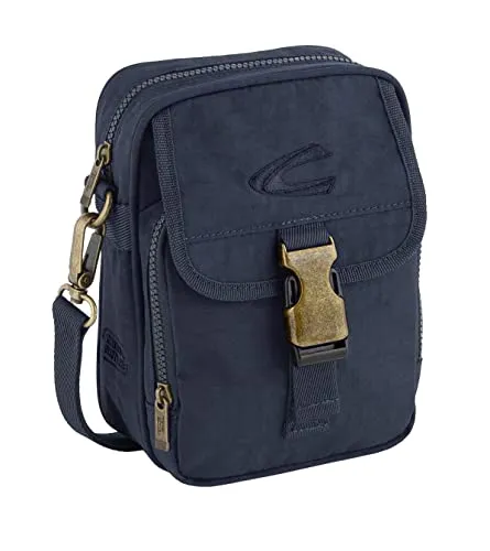 camel active Journey Herren Umhängetasche - Crossbody Bag Klein Blau - Messenger-Bag für kleine Ausflüge, hochwertig verarbeitet und wetterfest, Maße: 15 x 20,5 x 6,0 cm, ideal für stilvolle Abenteuer.