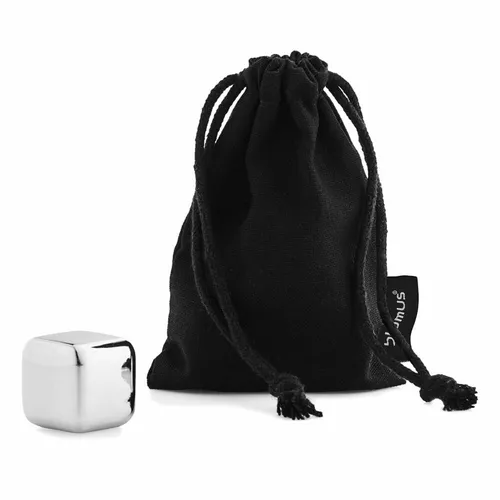 blomus Eiswürfelform Lounge Eiswürfel - Barzubehör mit eleganten, polierten Edelstahl-Kühlsteinen (2,5 cm) für stilvolles Kühlen ohne Verdünnung.