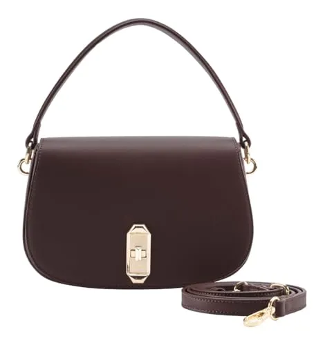 Seidenfelt Eiby Handtasche 24 cm - Elegante braune Damenhandtasche - Handtaschen, stilvolles Design und hochwertige Verarbeitung für jeden Anlass.