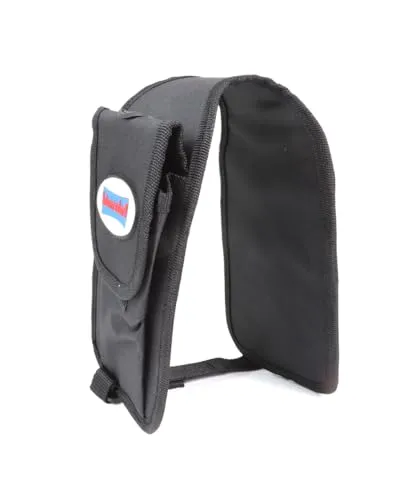 hünersdorff Satteltasche für Doppelkanister Profi 3+1,5L mit Platz für Werkzeug und Sicherheits-Einfüllsystemen, ideal für freies Arbeiten mit Motor-Kettensägen, aus Nylon, schwarz, 275g