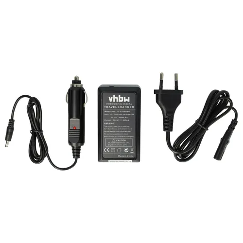 vhbw Ladegerät kompatibel mit Samsung NX1010, NX2020, NX200, NX2030, NX2000, NX1000, NX210 Kamera Camcorder - Ladeschale, Kfz-Adapter Ladeanzeige
