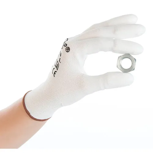 HYGOSTAR unisex Arbeitshandschuhe Ultra Flex Finger weiß Größe 7, 12 Paar