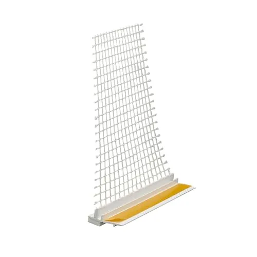 60x Handelskönig Anputzleiste mit Gewebe 6 mm 200 cm = 120 lfdm PVC Putz Laibungsprofil Fensterleiste mit Armierungsgewebe