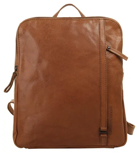 Spikes & Sparrow Rucksack Damen 020941 cognac - Eleganter Damen Rucksack aus 100% Rindleder, ideal für City und Business. Mit praktischem Hauptfach, Smartphonefach und verstärktem Boden für Stabilität.