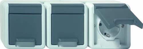 Gira 1129906 SCHUKO Steckdose 3 fach von Gira