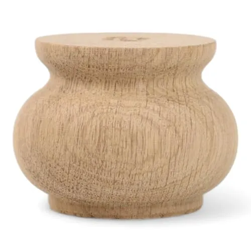 Holzando Holzfüße für Möbel aus Eiche ø75 - naturbelassenes Holz - ideal für Restauration & Reparatur - Möbelfüße Holz in Verschiedene Größen & Materialien erhältlich ohne Dübel