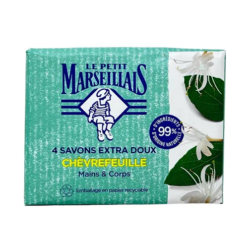 Le Petit Marseillais - Extra Sanfte Geißblattseife 4x100g - Sanfte Pflege