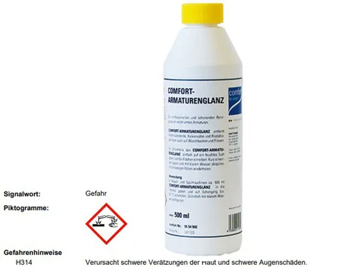 Sanit Comfort Armaturenglanz Armaturen Reiniger 500 ml Sanit Kalklöser 3011