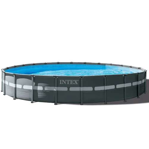 Intex Swimming Pool 732 x 132 cm - Frame Pool Set Ultra Rondo XTR, 47.241 l Wasserinhalt, stabiler Stahlrahmen und einfaches Auf- und Abbauen
