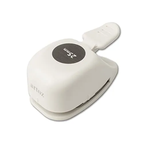 ARTOZ Stanzer - runder Kreis Durchmesser 2,5 cm - Papierstanzer, Locher, Motivstanzer zum Basteln, für Etiketten, Tischdekorationen, geeignet von 140 g/m² bis 250 g/m²