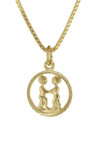 Produktbild trendor Kette mit Anhänger Sternzeichen Zwilling 333 Gold