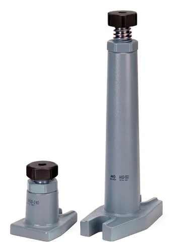 AMF Atlas-Schraubbock 140 mm - Senkrechtspanner mit robustem Körper aus Grau-Guss und langlebiger Spindel aus Vergütungsstahl für präzise Spannkraft.