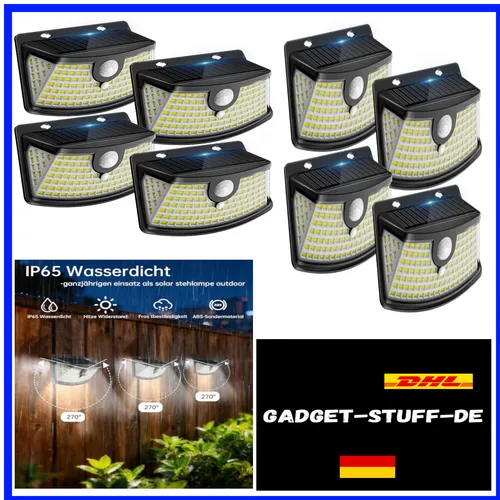 Aootek Solarlampen für Außen Wetterfest mit Bewegungsmelder - 120 Led Strahler,