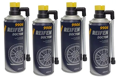 MANNOL Reifen Doktor Pannenspray Reifendicht 4 Stück á 450 ml