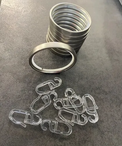 Gardinen- & Vorhangringe Grau von Buchheister