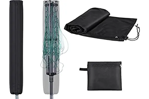 Mrrihand Schutzhülle 180cm, Hülle wäschespinne 420D Hochwertiges Wasserdichtes Gewebe Trunk Interne Silber Beschichtung, Anti-UV Abdeckung Wäschespinne, Kleine Sonnenschirm Schutzhülle ITK-001 Schwarz