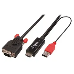 Lindy HDMI zu VGA Videokonverter - Schwarz - Videokabel & -stecker, ideal zur Verbindung von HDMI-Geräten mit VGA-Monitoren, kompakt und einfach zu bedienen.