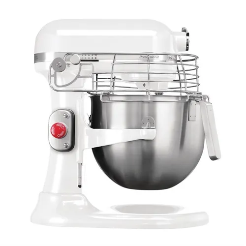 KitchenAid Profi-Küchenmaschine 5KSM7990XEWH, 6,9L - Standmixer mit 6,9L Kapazität, leistungsstark und vielseitig für professionelle Küchen. Inkl. Zubehörnabe für zahlreiche Aufsätze, ideal für große Mengen und effizientes Mixen.