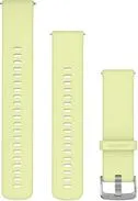 Garmin Schnellwechsel-Armband 22 mm Silikon Zitrone/Edelstahl - Hochwertiges 22 mm Uhrenarmband aus Silikon in frischem Zitronen-Gelb mit Edelstahl-Elementen, ideal für einfachen Wechsel und individuellen Stil.