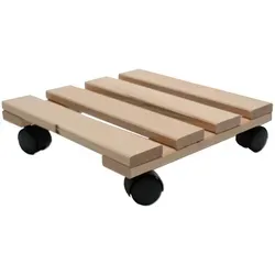 Pflanzenroller Holz MASSIV eckig 30x30 cm bis 120 KG