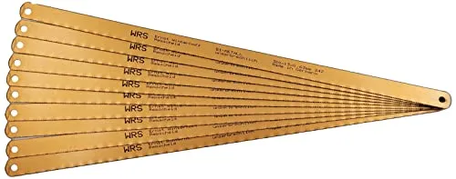WRS Metallsägeblätter/Handsägeblätter/Bügelsägeblätter 300 mm, HSS-Bi-Metall, hochflexibel, universell für Stahl/Edelstahl/NE-Metalle usw. -MADE IN GERMANY-, Größen Name: - Inhalt: 10 Stück -
