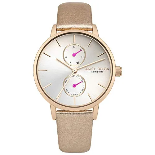 Daisy Dixon Armbanduhr DD086CRG - Elegante Damenarmbanduhr aus roségoldfarbenem Edelstahl mit 36 mm Durchmesser, wasserdicht bis 3 bar und stilvollem Ziffernblatt – perfekt für jeden Anlass.