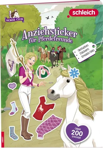 Schleich Anziehsticker für Pferdefreunde Stickerbuch