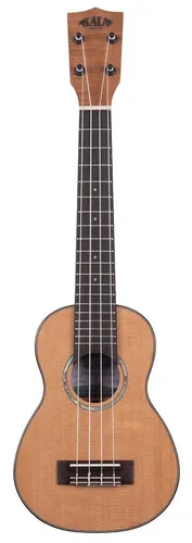 KALA KA-SCAC-SLNG - Gloss Solid Cedar Top Acacia Long Neck Soprano Ukulele, with