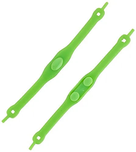 Shoeps Elastic Schnürsenkel, blau, Normal (14 im Pack), grün, Normal (14 im Pack)