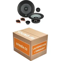 Hifonics ZS6.2E Lautsprecher Einbaupaket für Citroën C3 - Komplettset für den Lautsprechereinbau im Citroën C3 (2009-2017): 2x Tief-Mitteltöner, 2x Hochtöner, inklusive Adapterstecker und Ringe – für einfachen Austausch und verbesserten Klang.