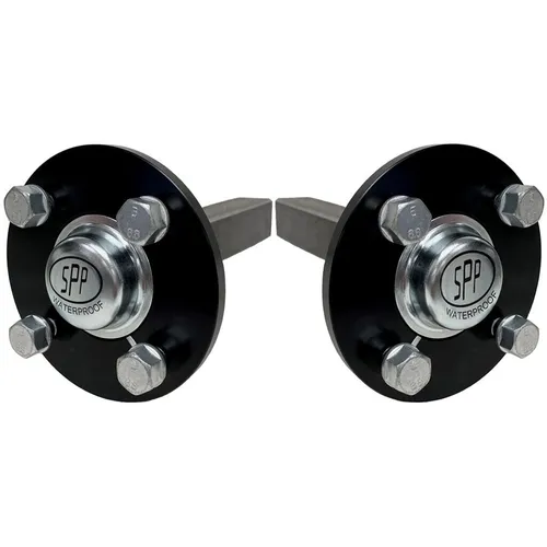 Nabe & Achsstummel für Quad, ATV Anhänger 4 Bolzen 100mm PKD 40x40mm 900kg (2...