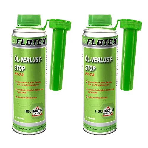 Flotex Öl Verlust Stopp, 2 x 250ml Additiv reduziert Ölverlust