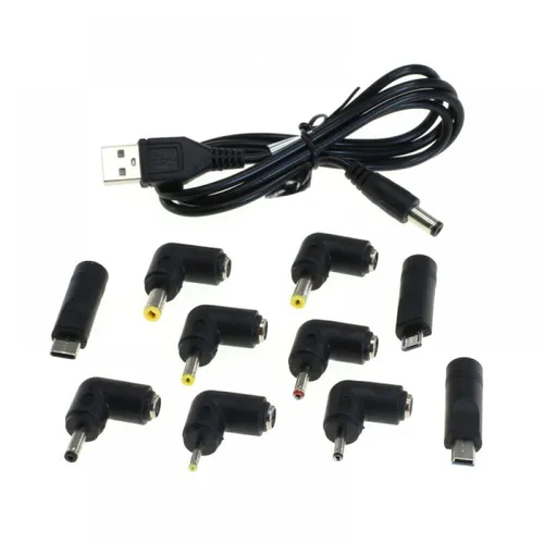 OTB USB Ladekabel mit DC Stecker und 10 Adaptern