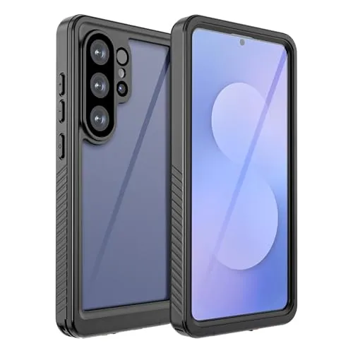 Wigento Handy Hülle Wasserdicht für Samsung Galaxy S26 Ultra 5G 360 Grad Body Schwarz