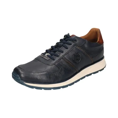 bugatti Herren-Schnürer-331-APA03, Dark Blue, 44 - Herren-Schnürhalbschuhe aus echtem Leder, mit handgefertigtem Two-Tone Finish und innovativer Memory Foam Einlage für optimalen Komfort und perfekten Sitz.