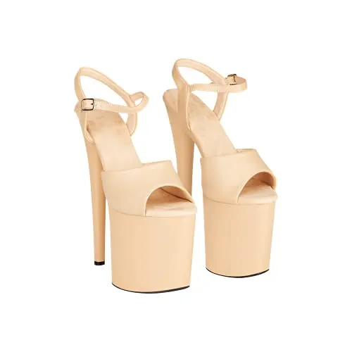 EIS, Absatz-Schuhe, Verführerische Plateau-Sandalette, High Heels, Größe 36-44, Farbe:beige, Größe:41