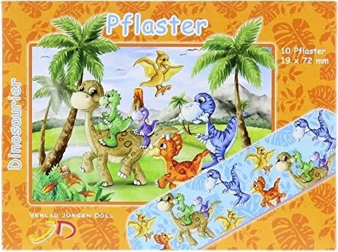 KINDERPFLASTER Dinosaurier Briefchen 10 St