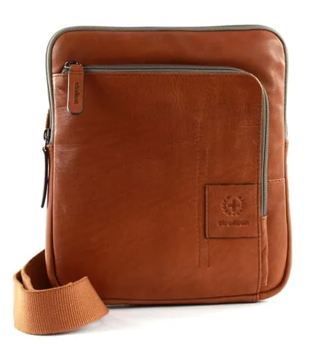 Strellson Hyde Park Brian Shoulderbag XSVZ Braun - Stylische Messenger-Bag mit gepolstertem Tabletfach, ideal für den täglichen Gebrauch. Längenverstellbarer Tragegurt für optimalen Komfort.