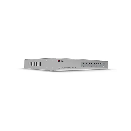 Lindy KVM-Switch 8 Ports - Rackmontage - KVM-Switch mit 8 Ports, ideal für die zentrale Steuerung mehrerer Computer und platzsparend an Rack montierbar.
